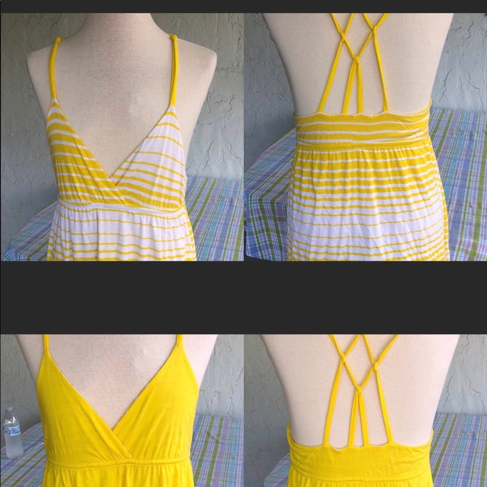 EUC Reversible Yellow Sundress/Swimsuit Cover
